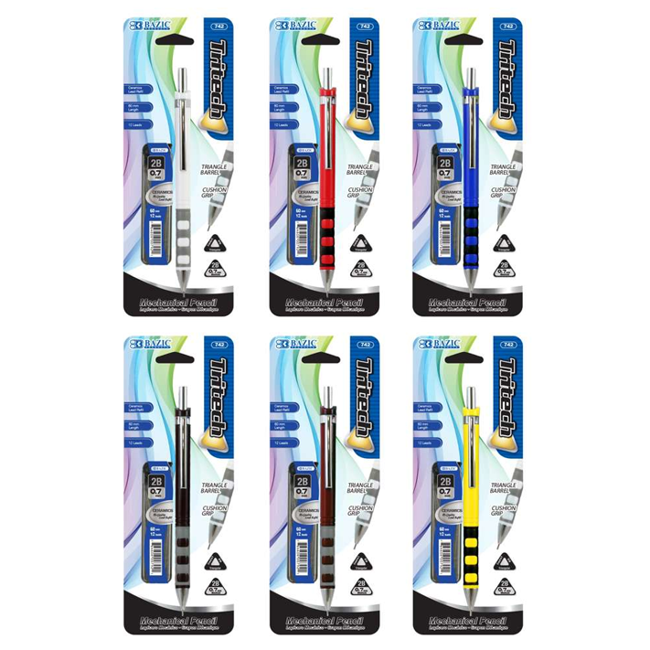 Bazic • Lápiz mecánico triangular (punta 0.7mm)